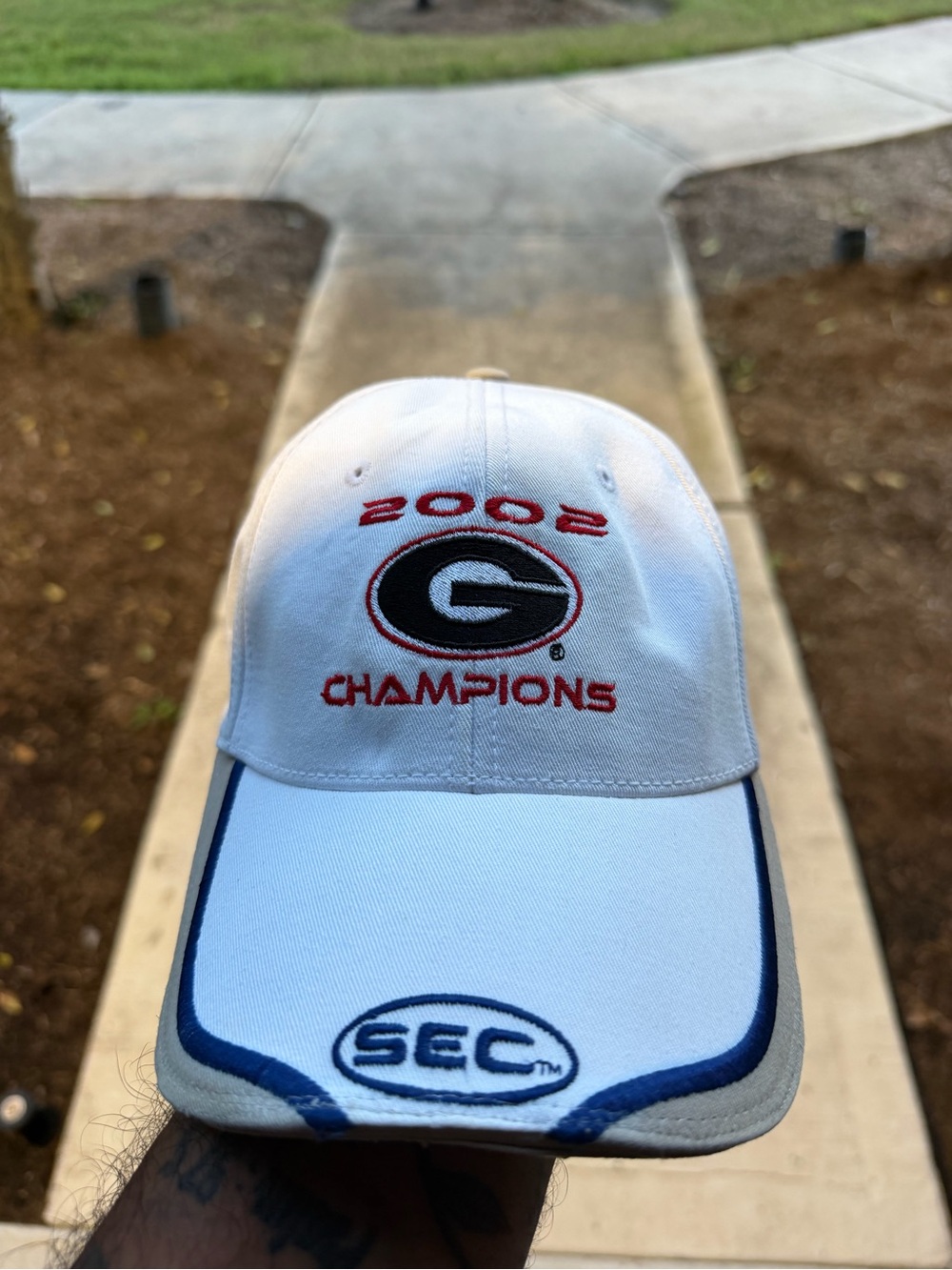 The Game White Red Black '2002 Champions' Embroidered Baseball Cap